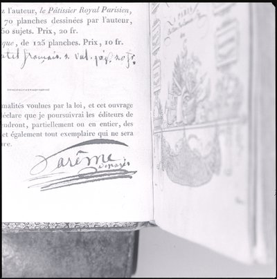 Firma di Marie Antoine Careme (1784-1833) da 
